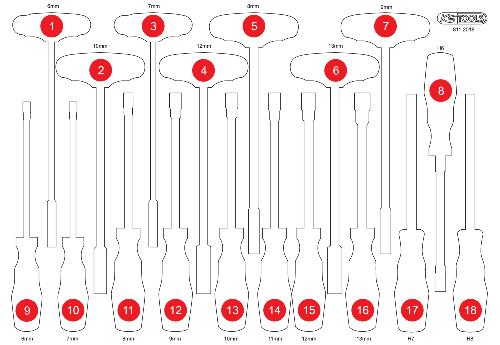 KS TOOLS Leere Schaumstoffeinlage zu 811.2018