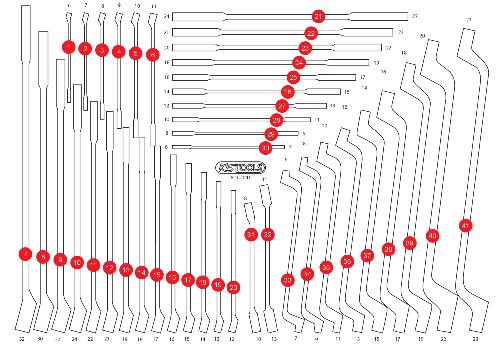 KS TOOLS Leere Schaumstoffeinlage zu 811.2041