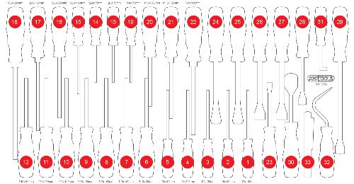 KS TOOLS Leere Schaumstoffeinlage zu 813.0033
