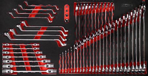 KS TOOLS Schraubenschlüssel-Satz in Schaumstoffeinlage, 57-tlg