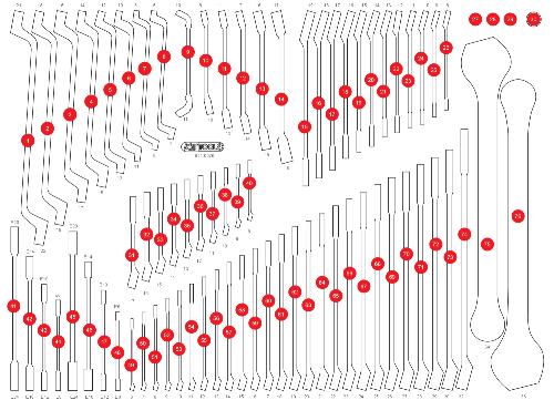 KS TOOLS Leere Schaumstoffeinlage zu 821.0076