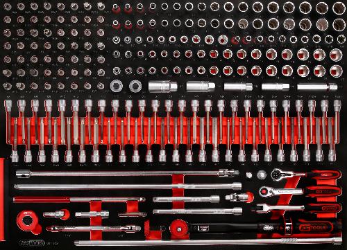KS TOOLS 3/8" Steckschlüssel-Satz in Schaumstoffeinlage, 221-tlg