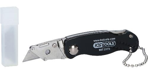KS TOOLS Klappmesser mit Gürteltragekette, 97mm