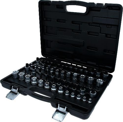 KS TOOLS 1/4"+3/8"+1/2" Torx-Steckschlüssel-Satz, 77-tlg