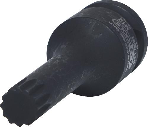 KS TOOLS 1/2" Kraft-Bit-Stecknuss Vielzahn, lang, M12