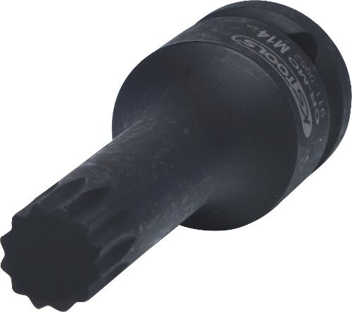 KS TOOLS 1/2" Kraft-Bit-Stecknuss Vielzahn, lang, M14