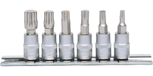KS TOOLS 1/4" Bit-Stecknuss-Satz XZN, 6-tlg, M4-M10