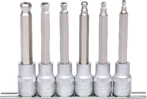 KS TOOLS 1/2" Bit-Stecknuss-Satz Innensechskant, 6-tlg