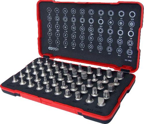 KS TOOLS 1/4" Bit-Stecknuss-Satz, extra kurz, 50-tlg