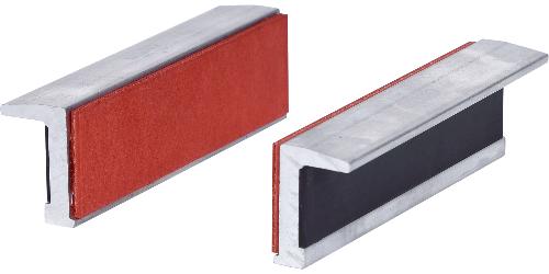 KS TOOLS Alu-Schraubstock-Schonbacken,Gummibesatz,100mm