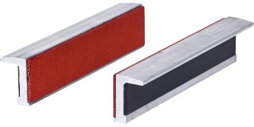 KS TOOLS Alu-Schraubstock-Schonbacken,Gummibesatz,140mm