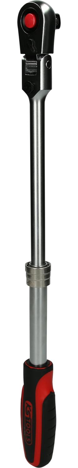KS TOOLS 1/2" SlimPOWER Teleskop-Gelenk-Umschaltknarre, 72 Zahn