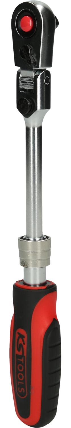 KS TOOLS 1/4" SlimPOWER Teleskop-Gelenk-Umschaltknarre, 72 Zahn