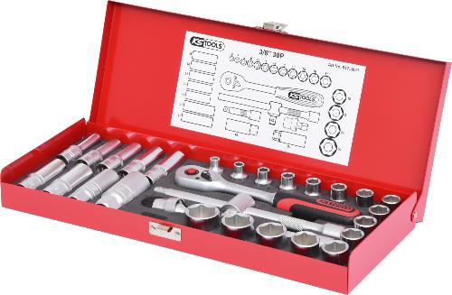 KS TOOLS 3/8" Steckschlüssel-Satz, 30-tlg
