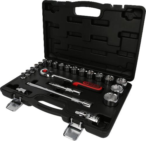 KS TOOLS 1/2" CHROMEplus Steckschlüssel-Satz, 23-tlg