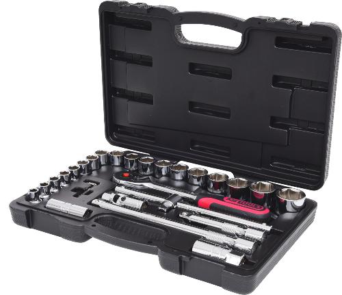 KS TOOLS 1/2" CHROMEplus Steckschlüssel-Satz, 28-tlg