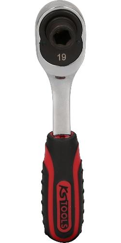 KS TOOLS 1/4" CHROMEplus Bit-Umschaltknarre, 115mm