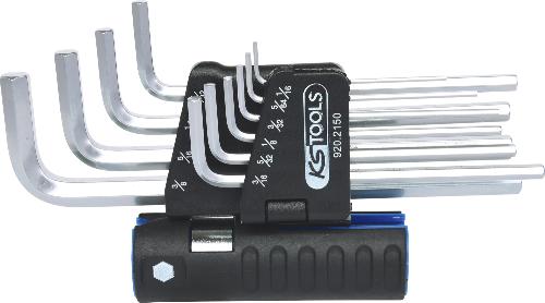 KS TOOLS 3 in 1 Innen6kant-Winkelstiftschlüssel-Satz,10-tlg lang, Zoll