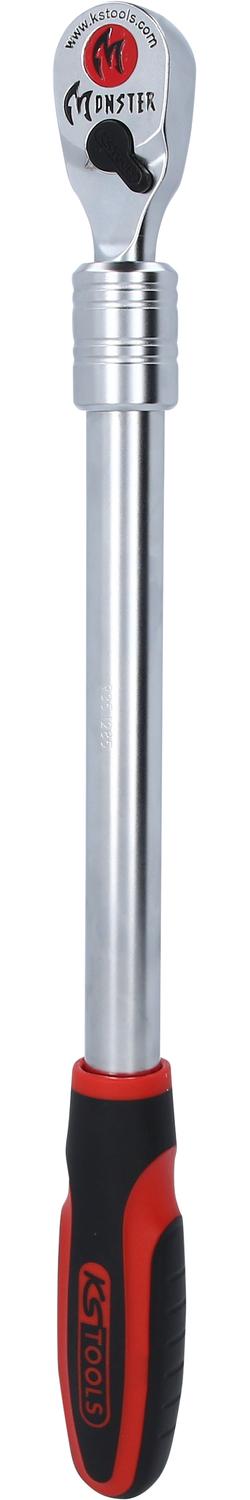 KS TOOLS 1/2" Monster Teleskop-Umschaltknarre, 100 Zahn