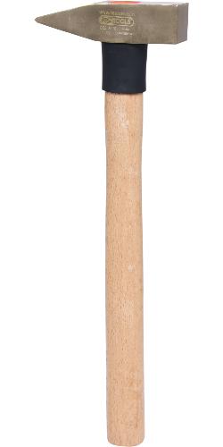 KS TOOLS BRONZEplus Schlosserhammer 500 g, mit Hickorystiel