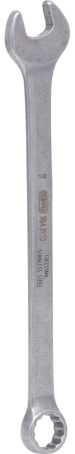 KS TOOLS EDELSTAHL Ringmaulschlüssel, 10mm, abgewinkelt