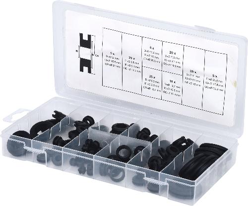 KS TOOLS Sortiment Gummi-Durchgangstüllen, 110-tlg