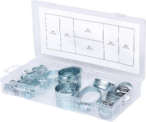 KS TOOLS Sortiment Schlauchschellen, Ø 16-40mm, 26-tlg