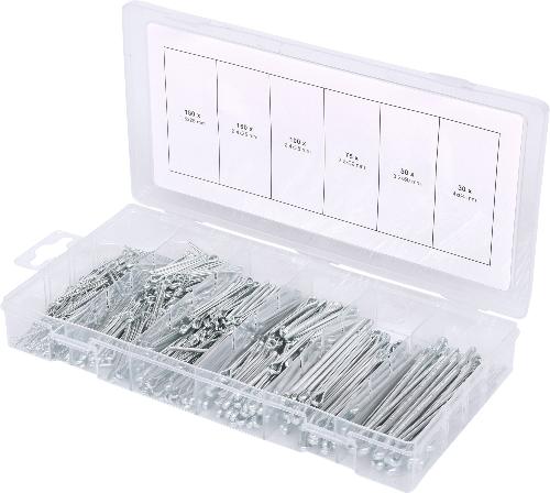 KS TOOLS Sortiment Splinte, 1,6x25,4mm-4,0x63,5mm, 555-tlg