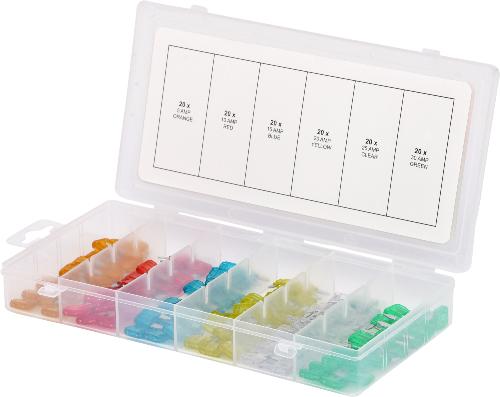 KS TOOLS Sortiment Mini-Sicherungen, 5-30A, 120-tlg