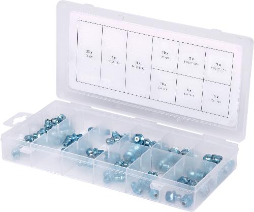 KS TOOLS Sortiment Schmiernippel, metrisch &amp; Zoll, 70-tlg
