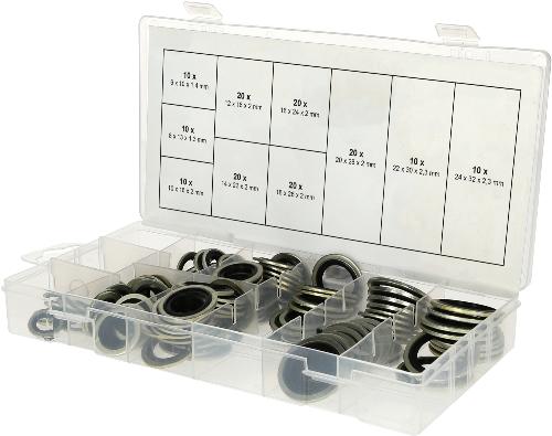 KS TOOLS Sortiment Verbund-Dichtringe, Ø 6-24mm, 150-tlg