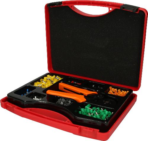KS TOOLS Sortiment Drahtendhülse mit Crimpzange, 0,25 mm² - 6,0 mm², 1001-tlg