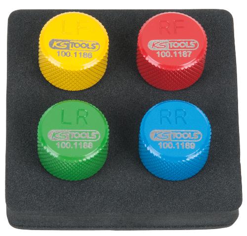KS TOOLS RDKS / TPMS Reifenentlüfter-Satz, 4-tlg