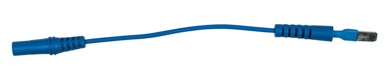 KS TOOLS 4,0 mm Eingangsbuchse auf 6,0 mm Prüfadapterstecker flach (blau)