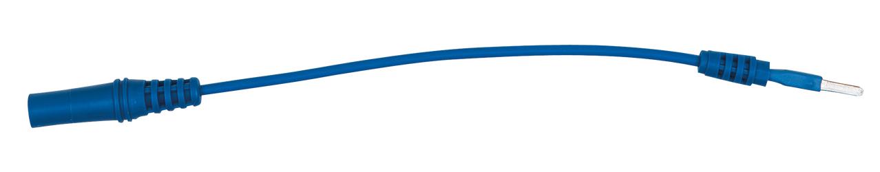 KS TOOLS 4,0 mm Eingangsbuchse auf 2,5 mm Prüfadapterstecker flach (blau)