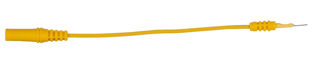 KS TOOLS 4,0 mm Eingangsbuchse auf 0,8 mm Prüfadapterstecker flach (gelb)
