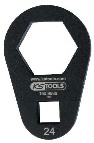 KS TOOLS 3/8" Einsteck-Ringschlüssel, extra flach, 24 mm