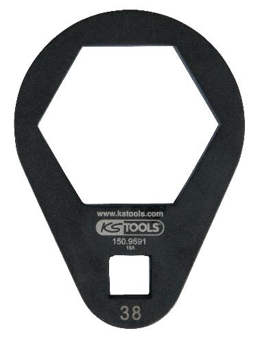 KS TOOLS 3/8" Einsteck-Ringschlüssel, extra flach, 38 mm