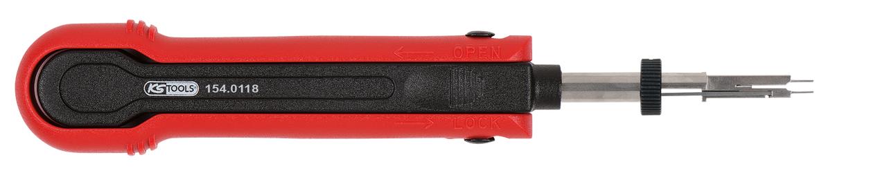 KS TOOLS Entriegelungswerkzeug für Flachstecker/Flachsteckhülsen 2,8 mm (KOSTAL SLK), 1-fach verstellbar