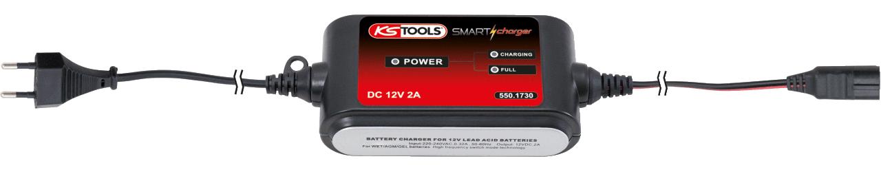 KS TOOLS 12V SMARTcharger Hochfrequenz-Batterieladegerät 2A