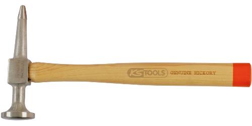 KS TOOLS Aluminium-Karosserie-Spitzhammer gewölbter Kopf, rund/spitz