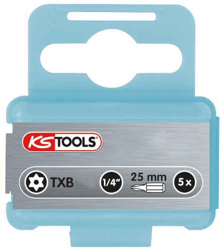 KS TOOLS 1/4" EDELSTAHL Bit, 25mm, TB10, 5er Pack