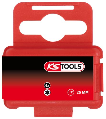 KS TOOLS 1/4" Bit Torx, 25mm, T27, 5er Pack