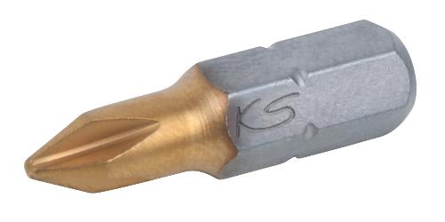 KS TOOLS 1/4" TiN Bit, 25mm, PH2