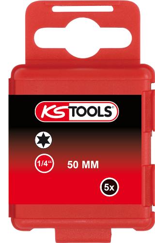 KS TOOLS 1/4" Bit Torx, 50mm, T4, 5er Pack