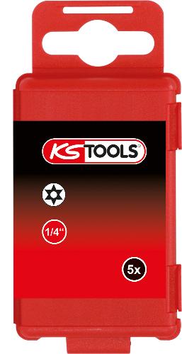 KS TOOLS 1/4" TORSIONpower Bit Torx, 75mm, TB15, mit Bohrung, 5er Pack