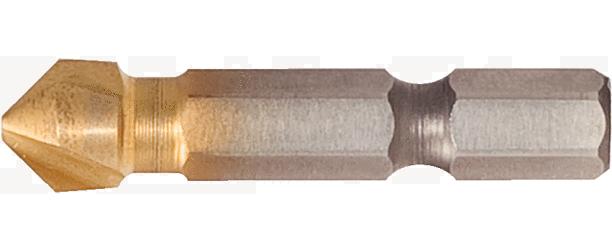 KS TOOLS 1/4" HSS TiN Kegel- und Entgratsenker-Bit 90°, 10,4mm