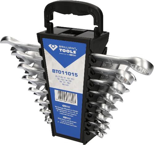 Brilliant Tools Ring-Maulschlüssel-Satz, 15-tlg