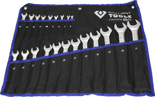 Brilliant Tools Ring-Maulschlüssel-Satz, 21-tlg