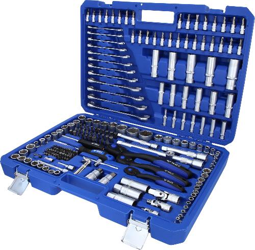 Brilliant Tools Steckschlüssel-Satz, 216-tlg, 1/4", 3/8", 1/2"
